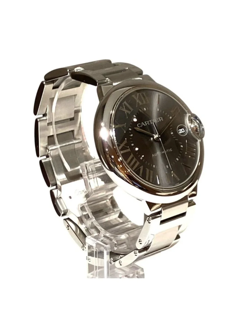 Cartier Barron Blue Watch Gross Weight SS Automatic Gray Dial